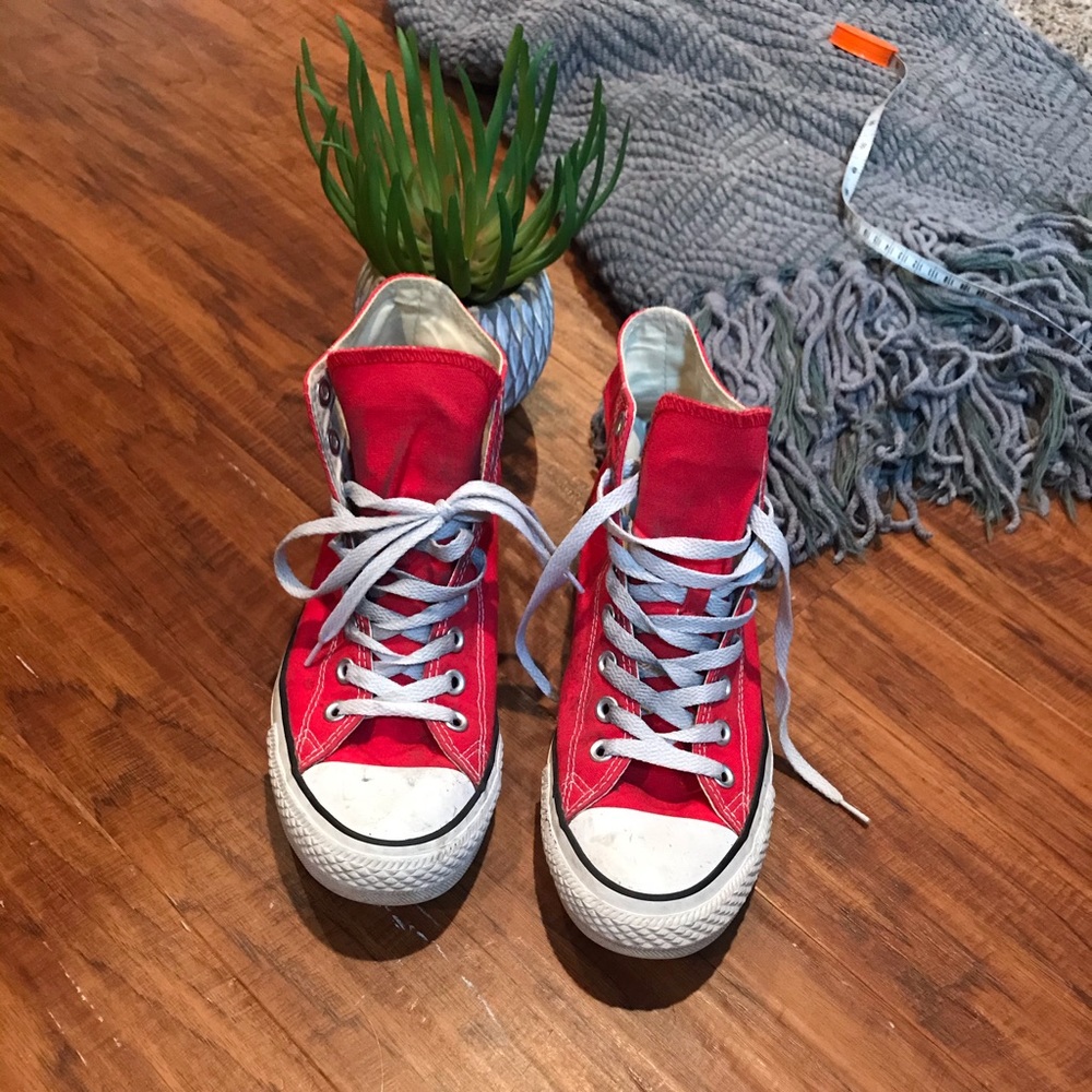 Red High Top Converse